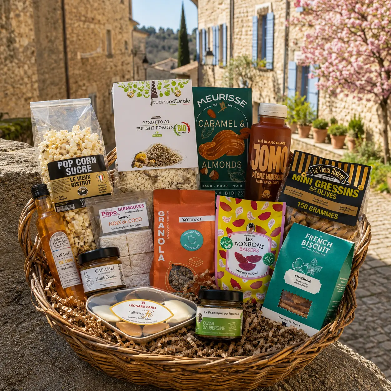 Coffret cadeau de départ à la retraite garni de produits artisanaux